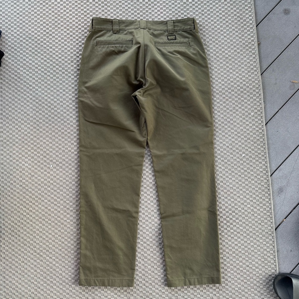Filson double layer cotton twill outdoor workwear green khaki field work pants